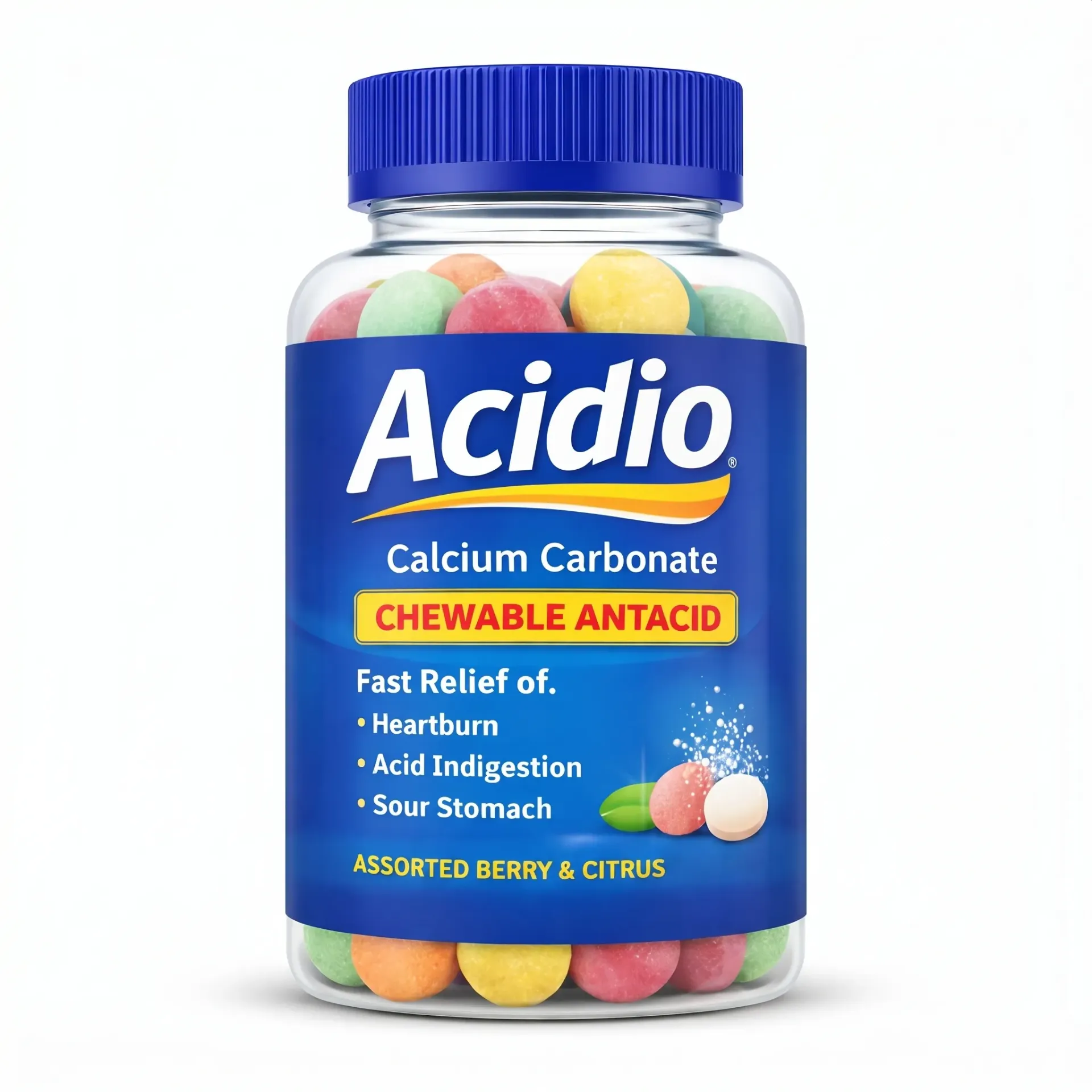 Acidio 30s Calcium Carbonate Chewable Antacid Tablet