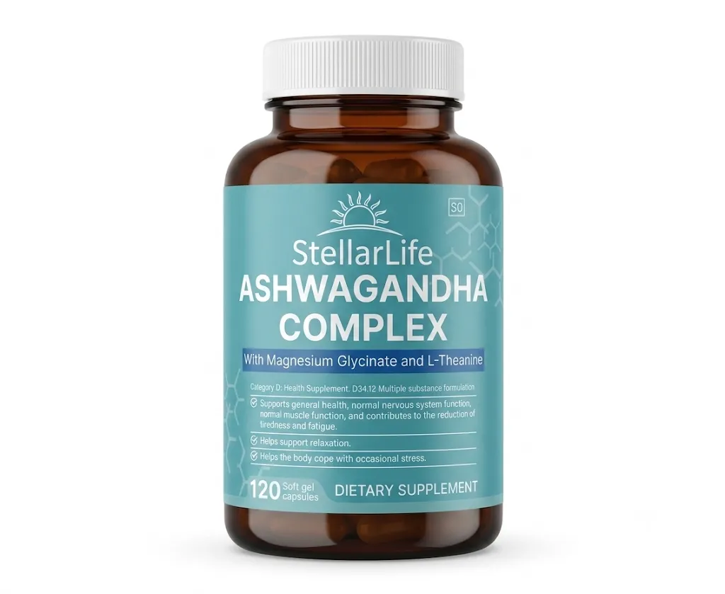 StellarLife Ashwagandha Complex 120 Soft Gel Capsules