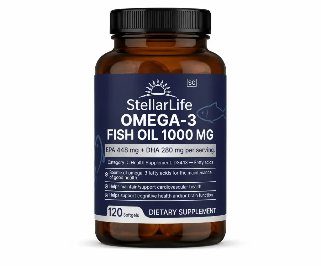 StellarLife Omega-3 Fish Oil 120 Soft Gel Capsules
